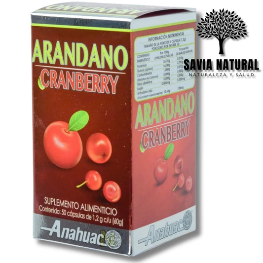 Arándano Cranberry 50 cápsulas 1.2 g | Cuidado urinario y defensas naturales