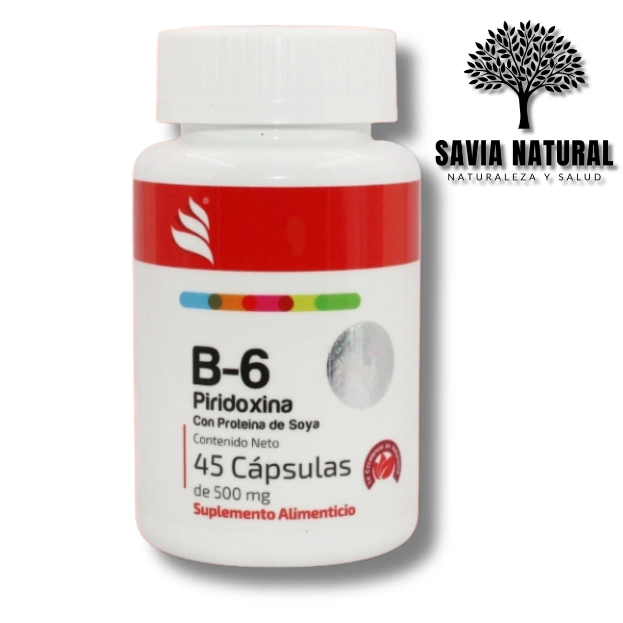 Vitamina B6 500 mg 45 cápsulas | Energía, sistema nervioso y bienestar