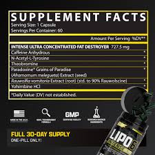 NT LIPO 6 BLACK UC INTENSE FAT BURNER 60 CAPS