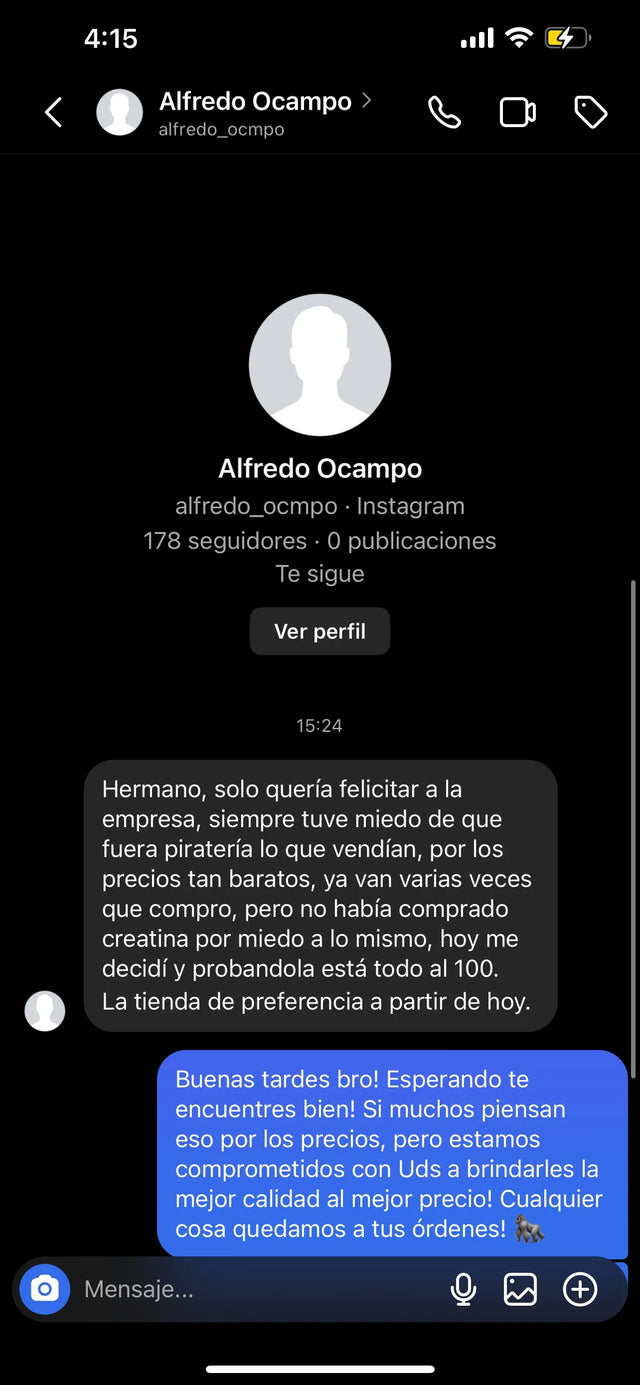 Reseña real de cliente Kong Fitness