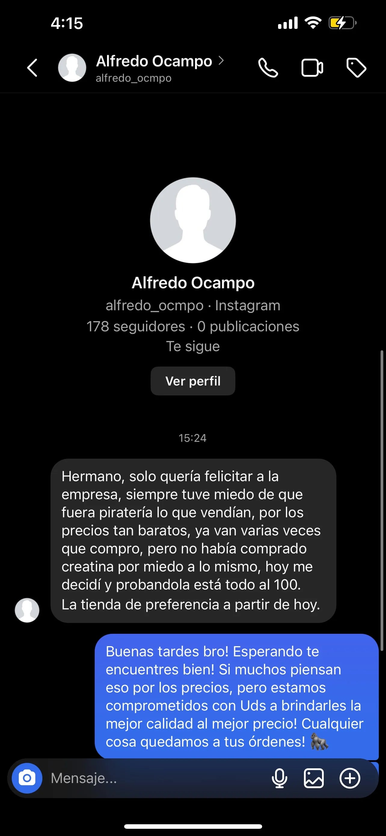 Reseña real de cliente 6